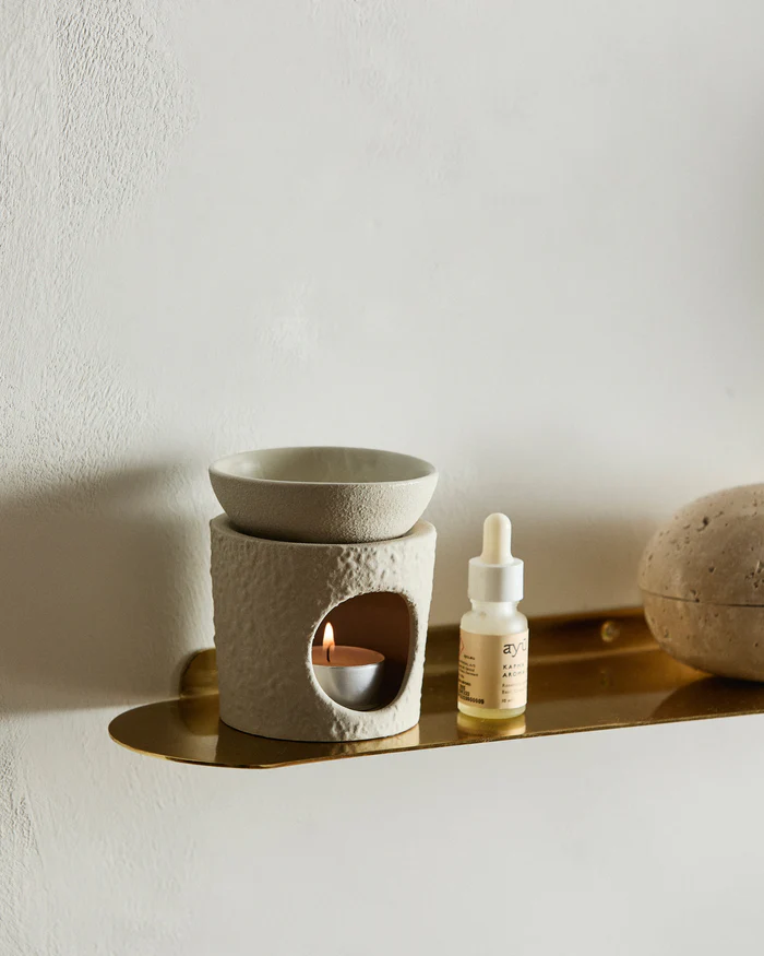 Aroma brænder, keramisk Råhvid – Funktionelt Design og Aromatisk Velvære - Image 2