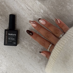 Gel Polish 136 - Midnight Black Brown - Image 4